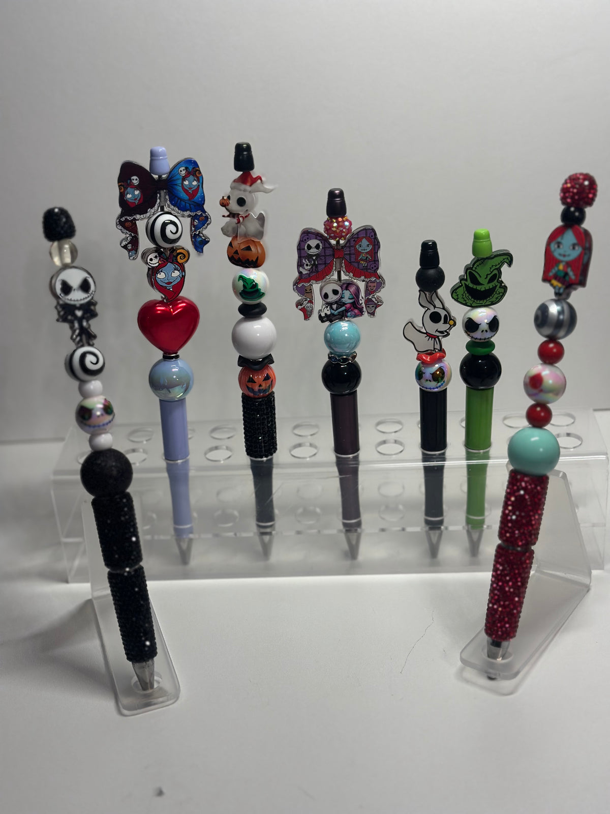 Custom nightmare before Christmas beaded pens