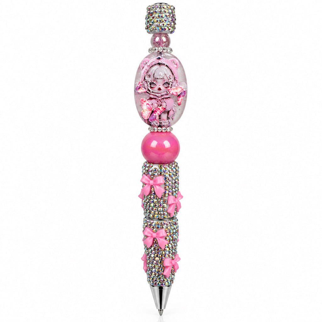 Skull Panda custom pen and keychain set