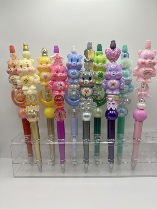 Custom Care Bear Pens with 3d acrylic large focals