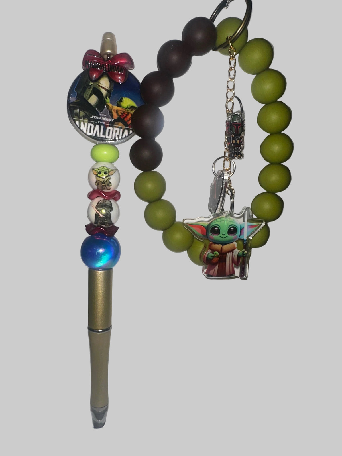 Star Wars Mandalorian Themed Pens & Matching Wristlet Sets