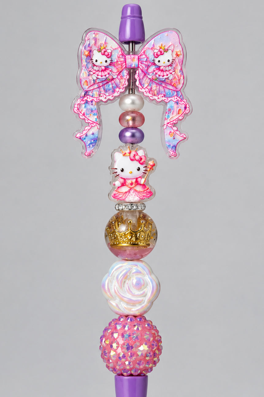 Hello Kitty Custom Pen with Shaker Bow