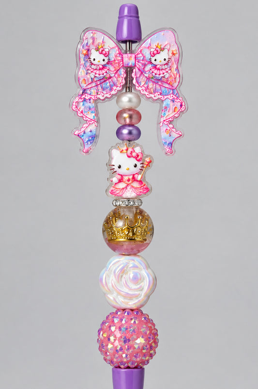 Hello Kitty Custom Pen with Shaker Bow