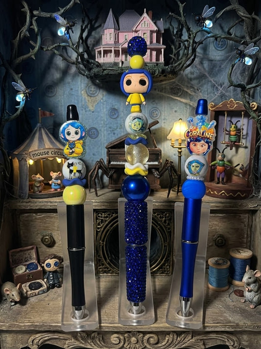 Coraline themed Pens