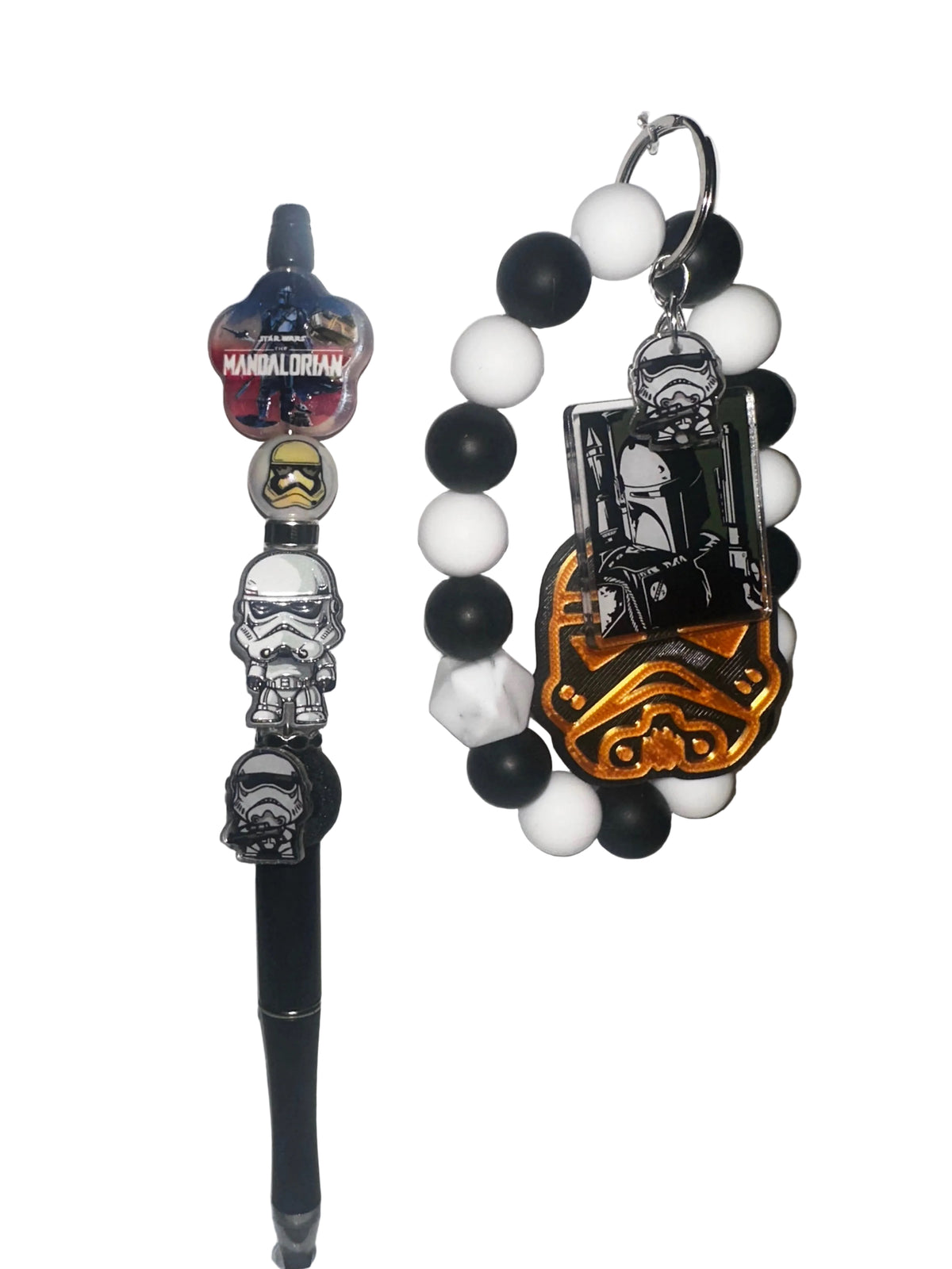 Star Wars Mandalorian Themed Pens & Matching Wristlet Sets