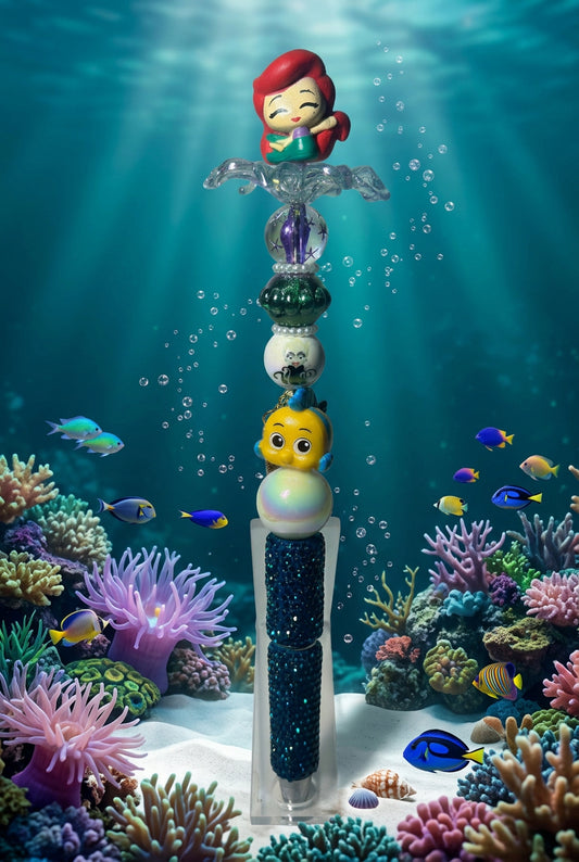 Little Mermaid Custom Pen with Charms