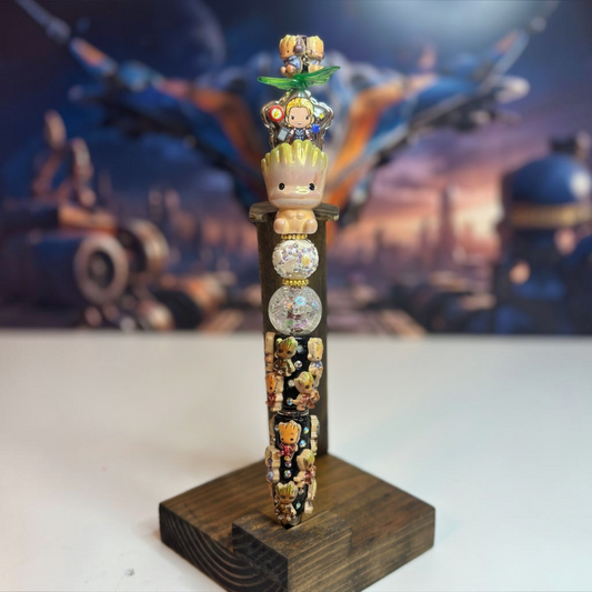 Groot Custom Beaded Pen: High Detail