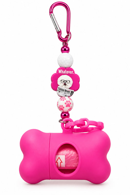 Custom Beaded Doggie Poop Bag Holder