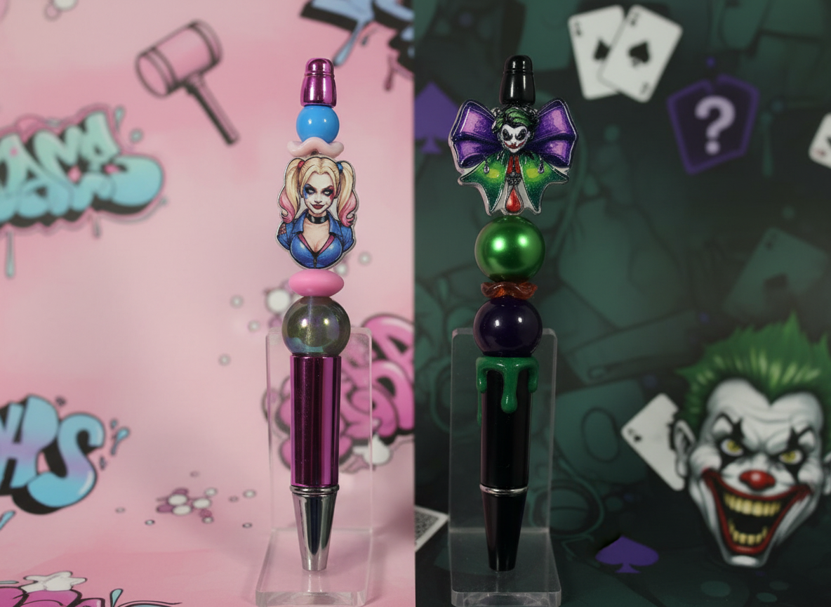 Harley Quinn and Joker Custom Pen